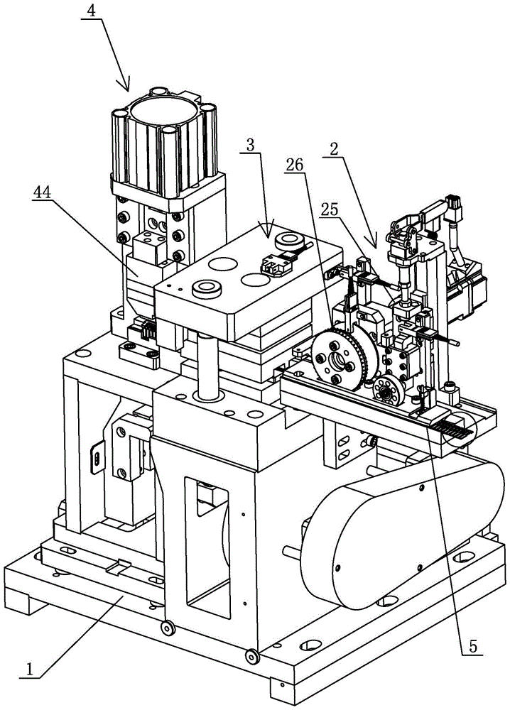 连接器插针折弯去边装置的制作方法