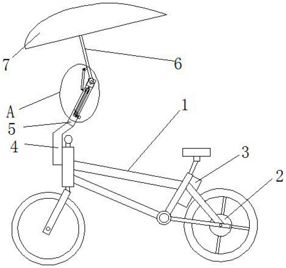 一种具有挡雨功能的碳纤维电动自行车的制作方法