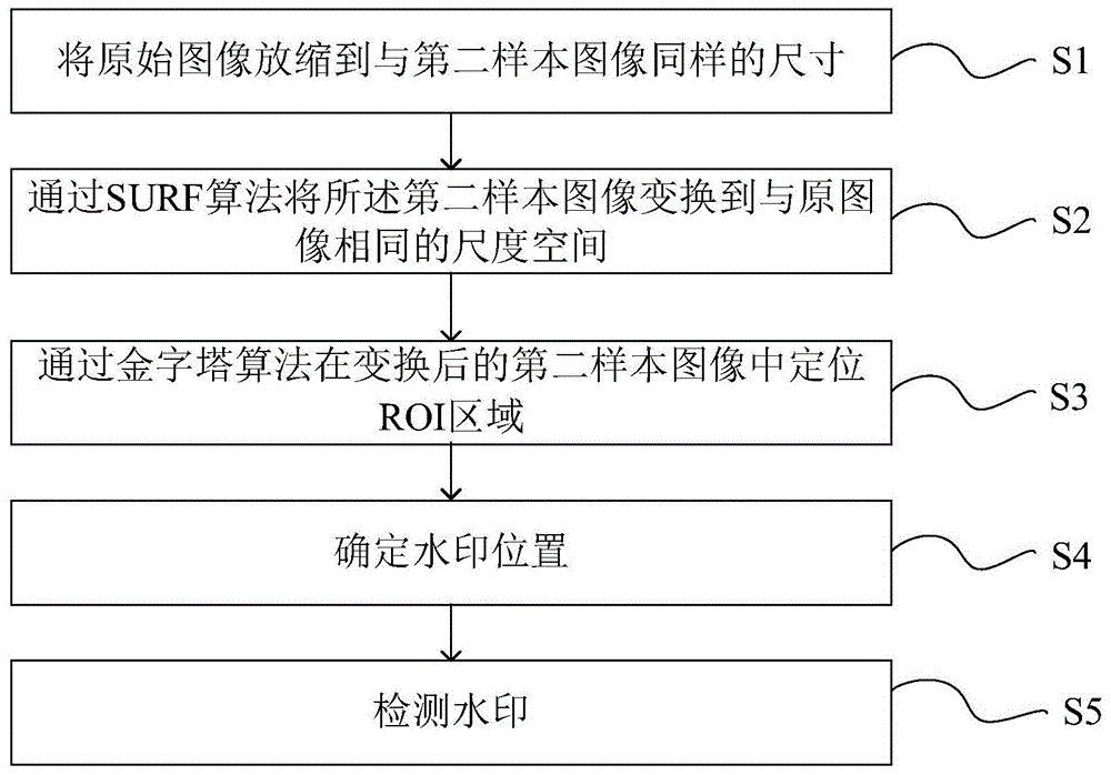 一种基于SURF和金字塔算法的水印检测方法及系统与流程