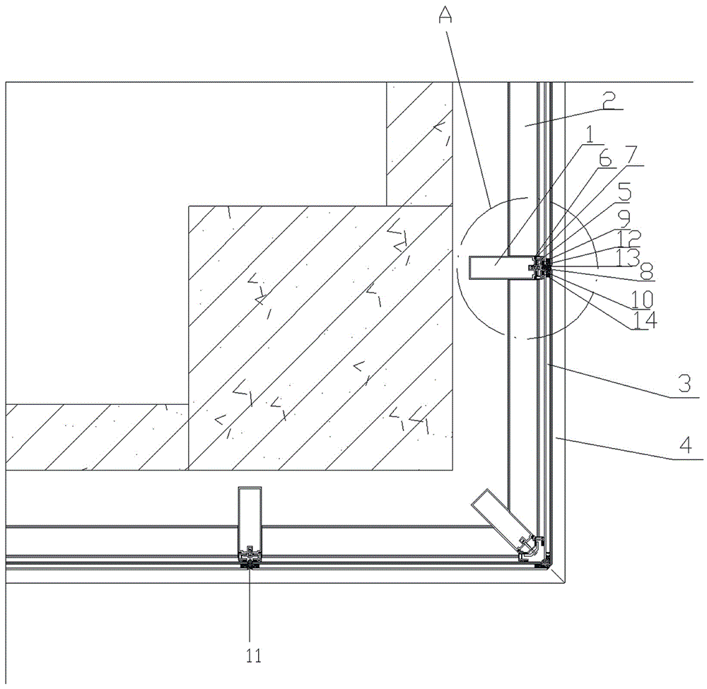 隐框玻璃幕墙安装结构的制作方法
