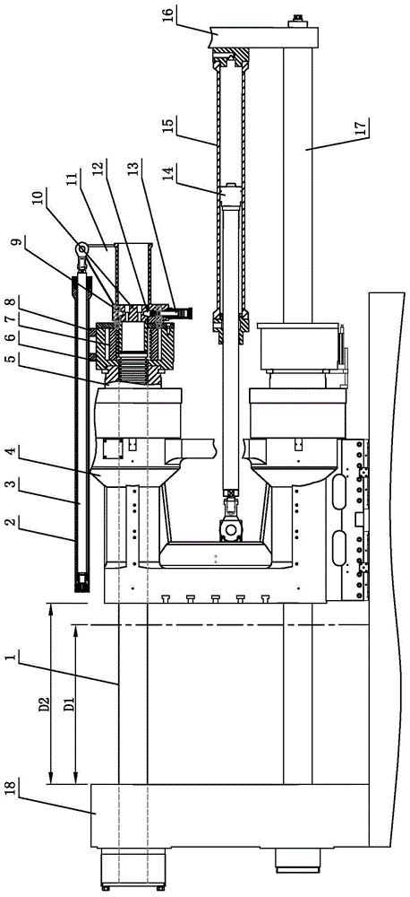 一种二板压铸机的导柱抽拉结构的制作方法