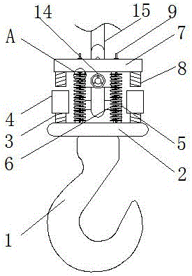一种吊钩式抛丸机用吊具加固连接结构的制作方法
