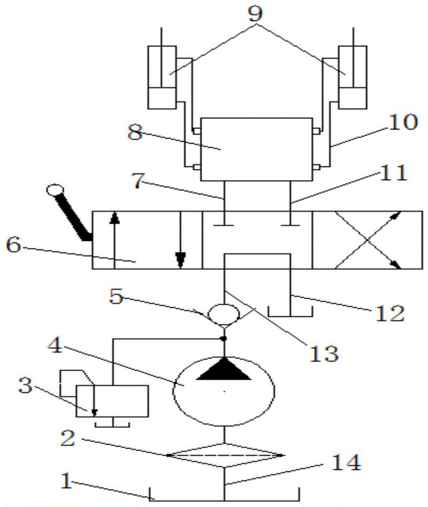 一种船式拖拉机悬挂液压系统的制作方法
