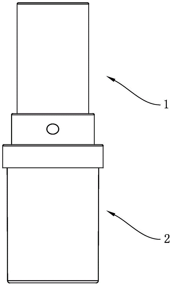 一种按压替换中束芯的包装管的制作方法