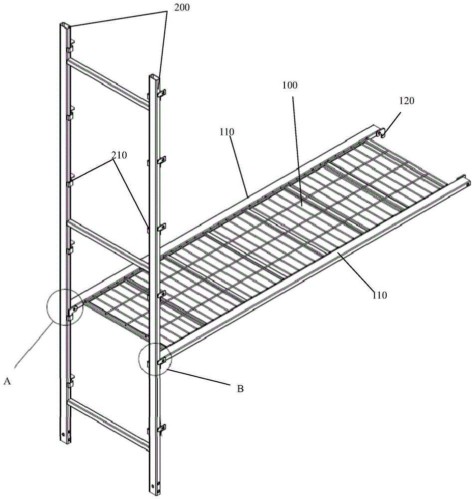 一种横杆和立杆的搭接结构和一种层架的制作方法