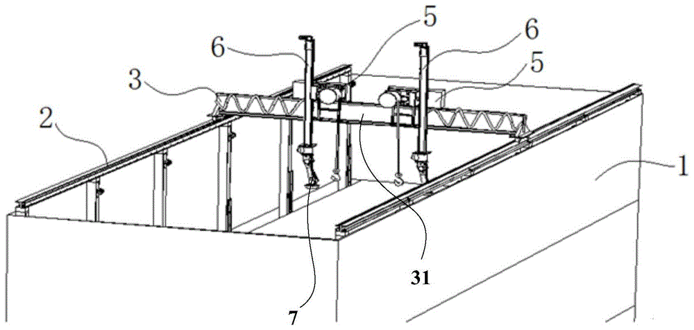 一种单横梁多车体行吊系统及故障处理方法与流程