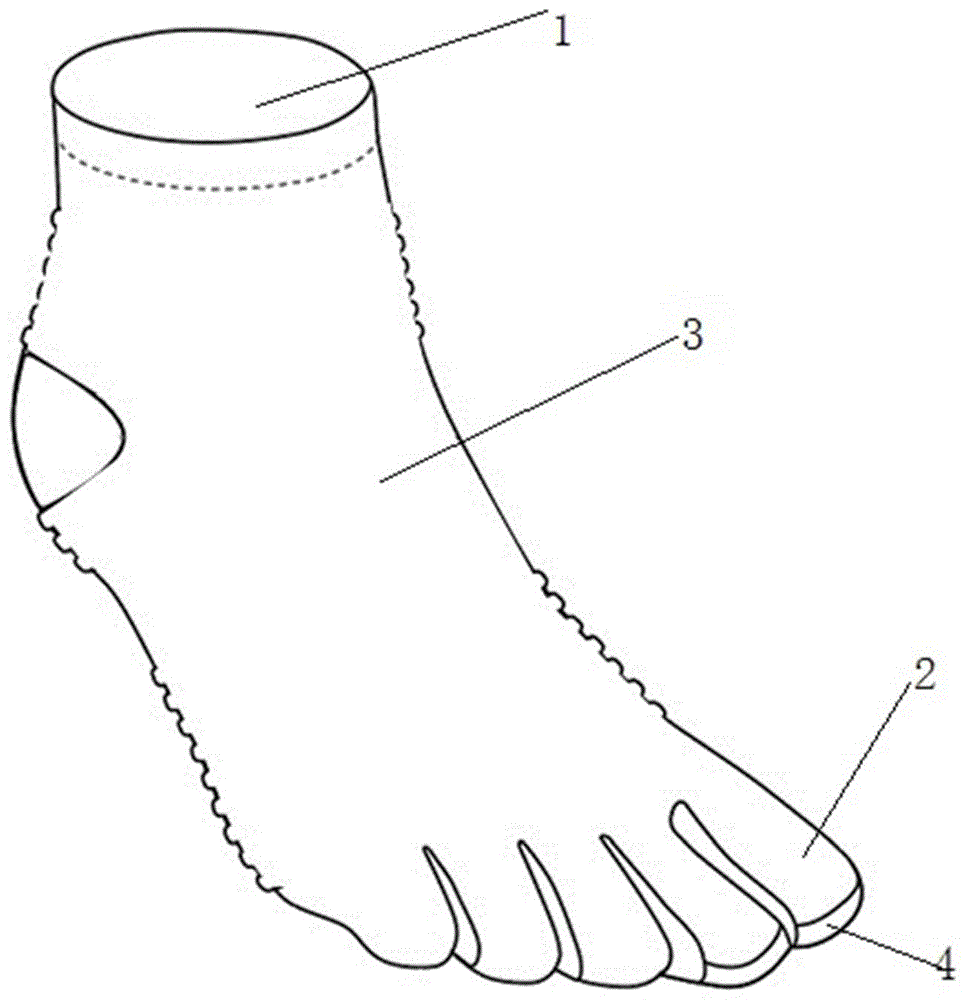 一种分趾跑步袜的制作方法