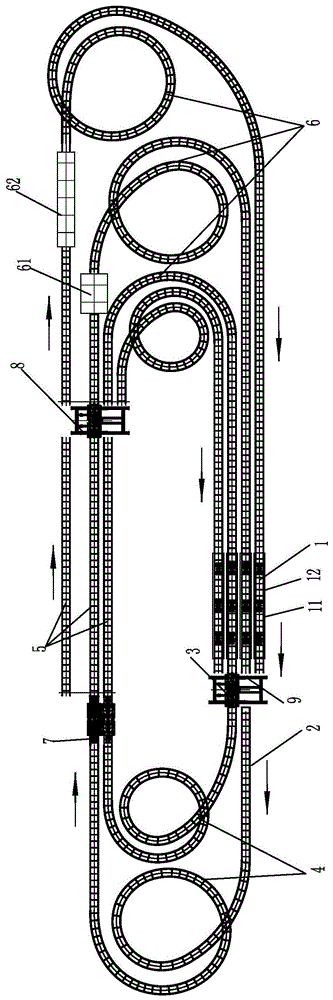 一种多轨的循环轨道新型游乐设备的制作方法