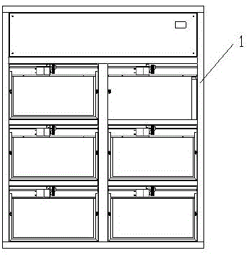 一种带托盘翻转门取餐柜的制作方法