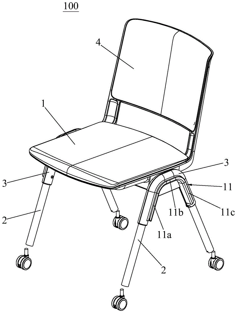 可连排椅子的制作方法