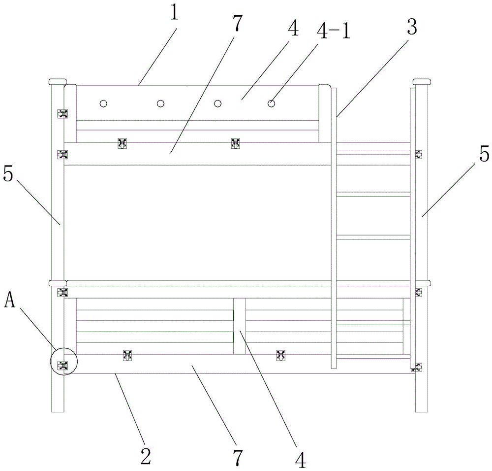 一种多功能高低床的制作方法