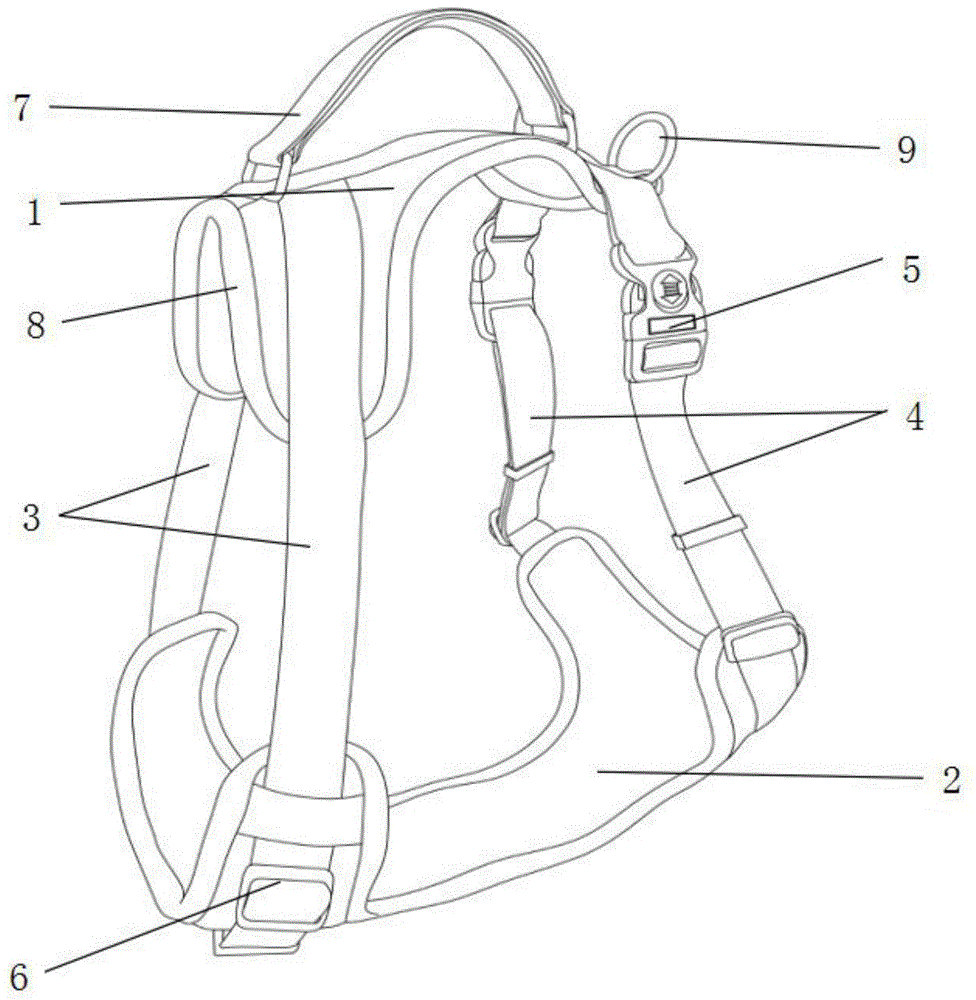 一种宠物牵引透气式胸背带的制作方法