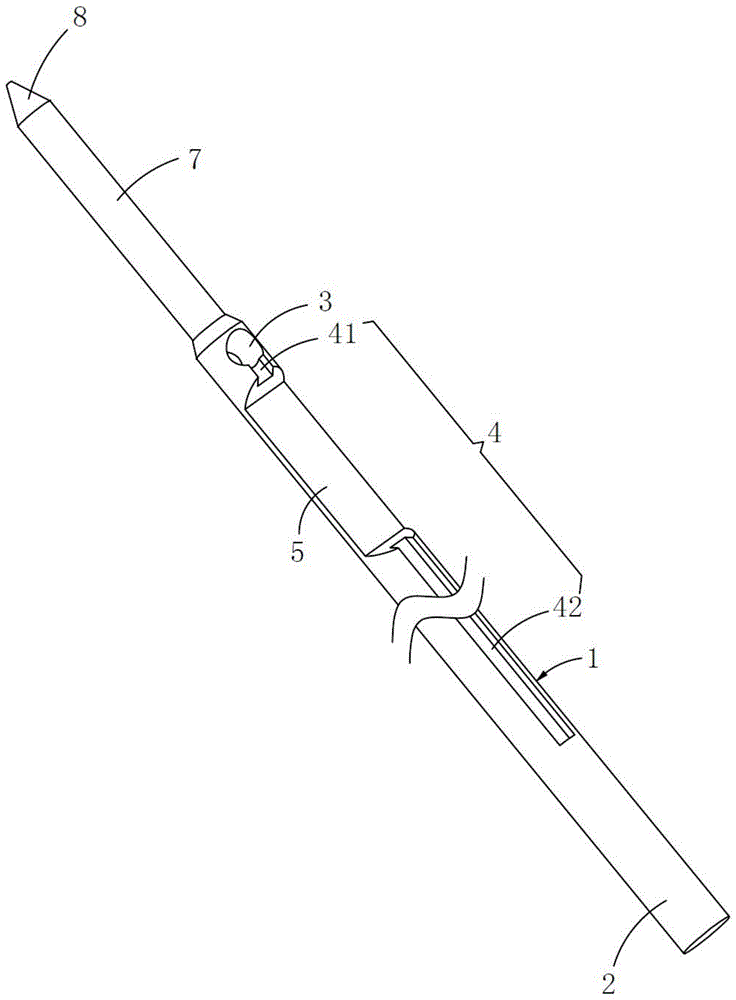 一种线装式装订机的穿线针的制作方法