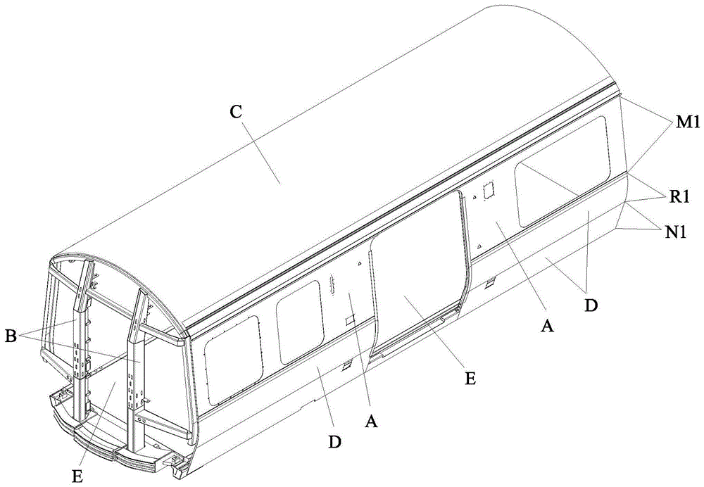 高速列车内藏门密封条和门上高位滑槽装配用定位装置的制作方法