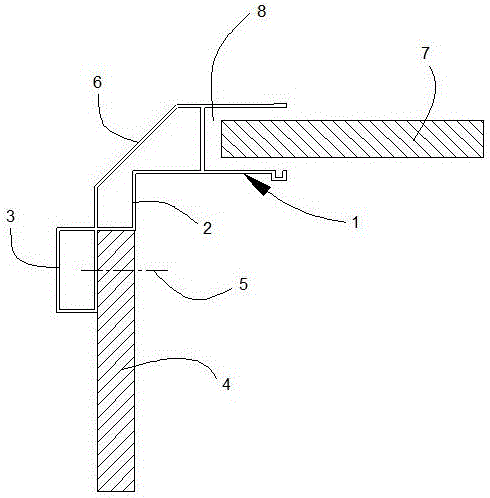 PVC货箱的顶板与侧板的安装结构的制作方法