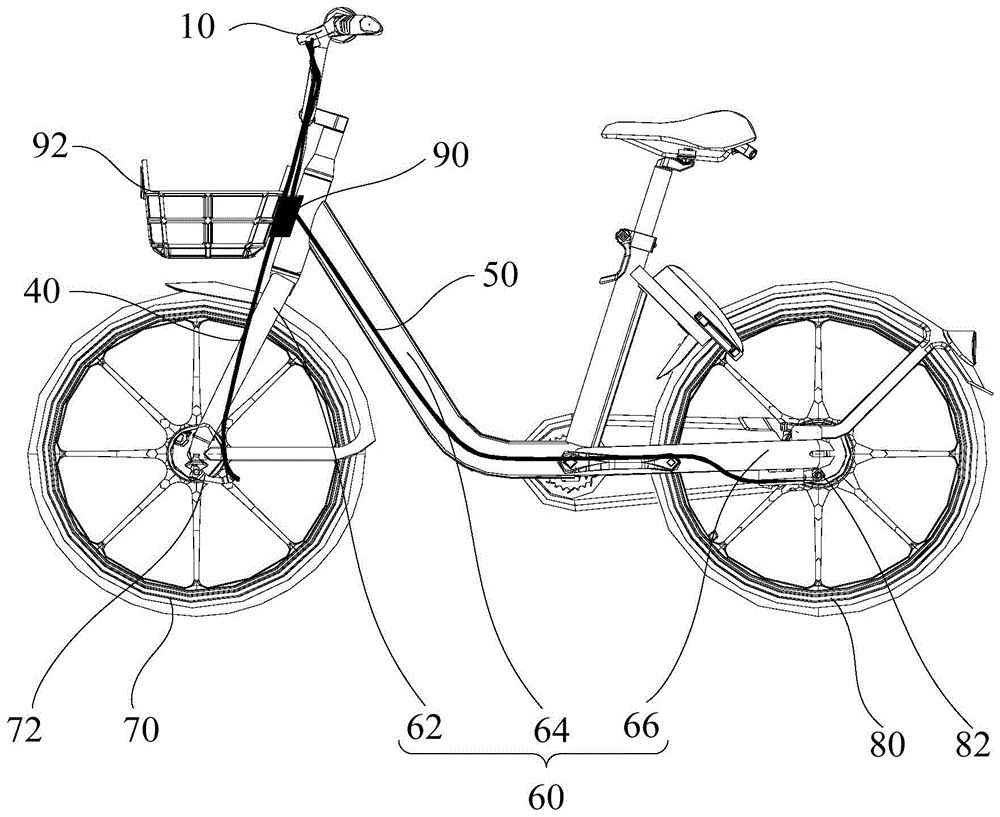 内走线自行车的制作方法