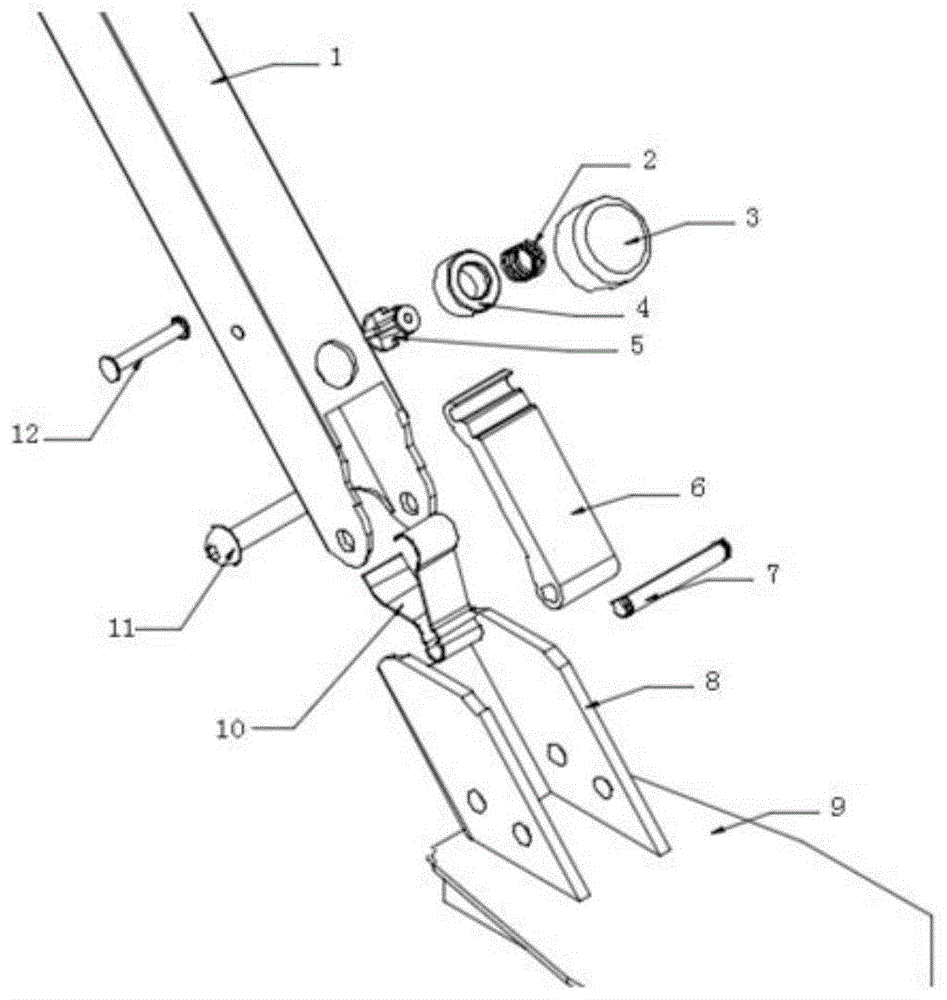 一种滑板车上新型立杆折叠结构的制作方法
