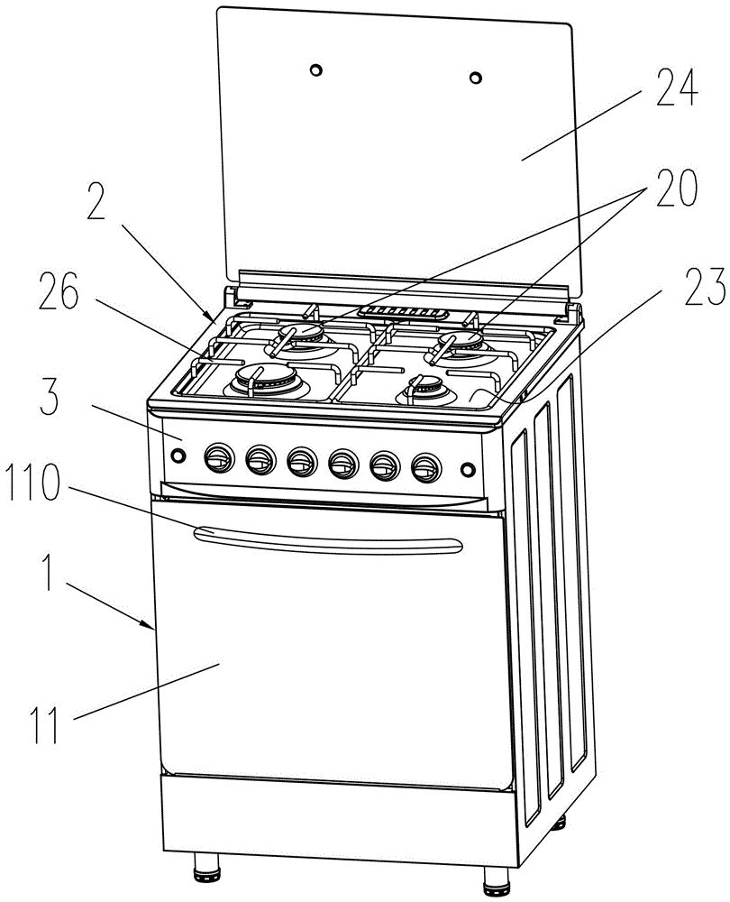 一种带有烤箱的整体燃气灶的制作方法
