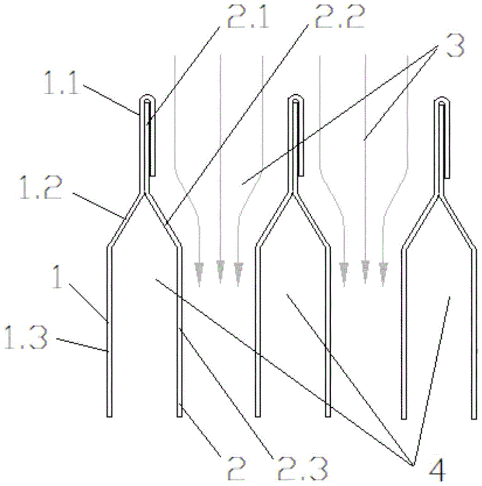 换热芯翅片的叠加结构的制作方法