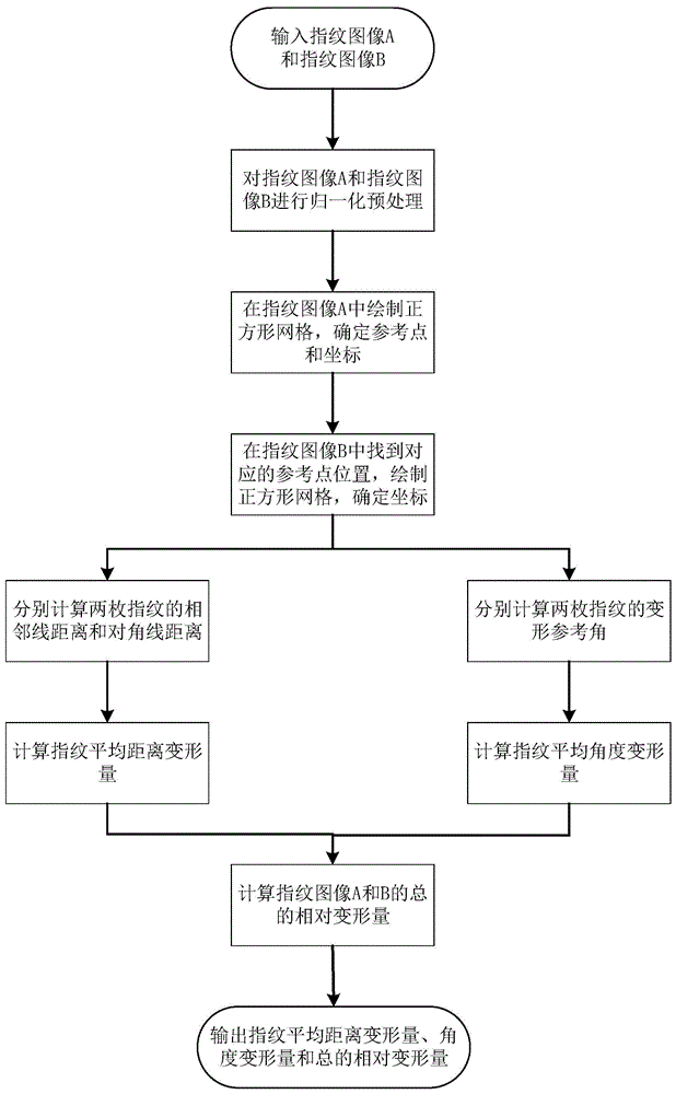 一种定量计算指纹变形大小的方法与流程