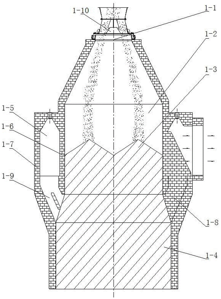 具有水冷吊架及环形预存室的干熄炉的制作方法