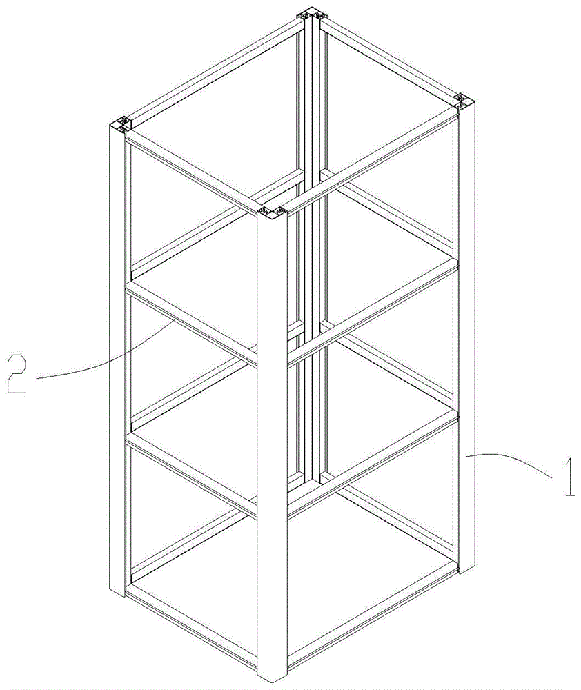 一种铝合金观光电梯井架的制作方法