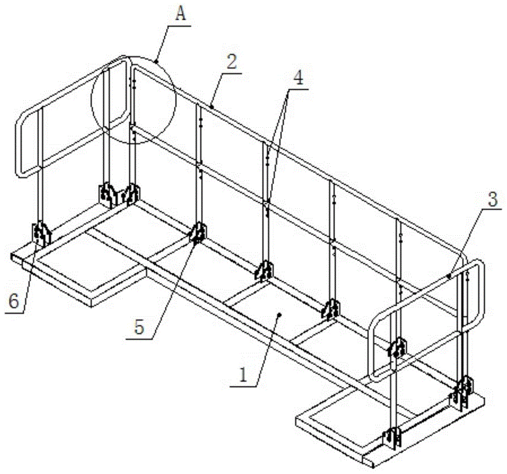 一种整体可折叠式平台栏杆的制作方法