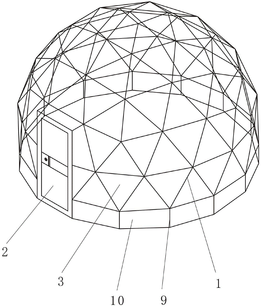 一种小型球形结构玻璃屋的制作方法
