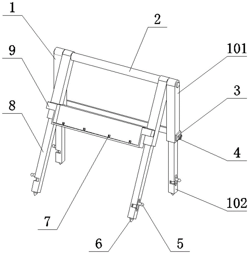 一种艺术设计用便携式绘画架的制作方法