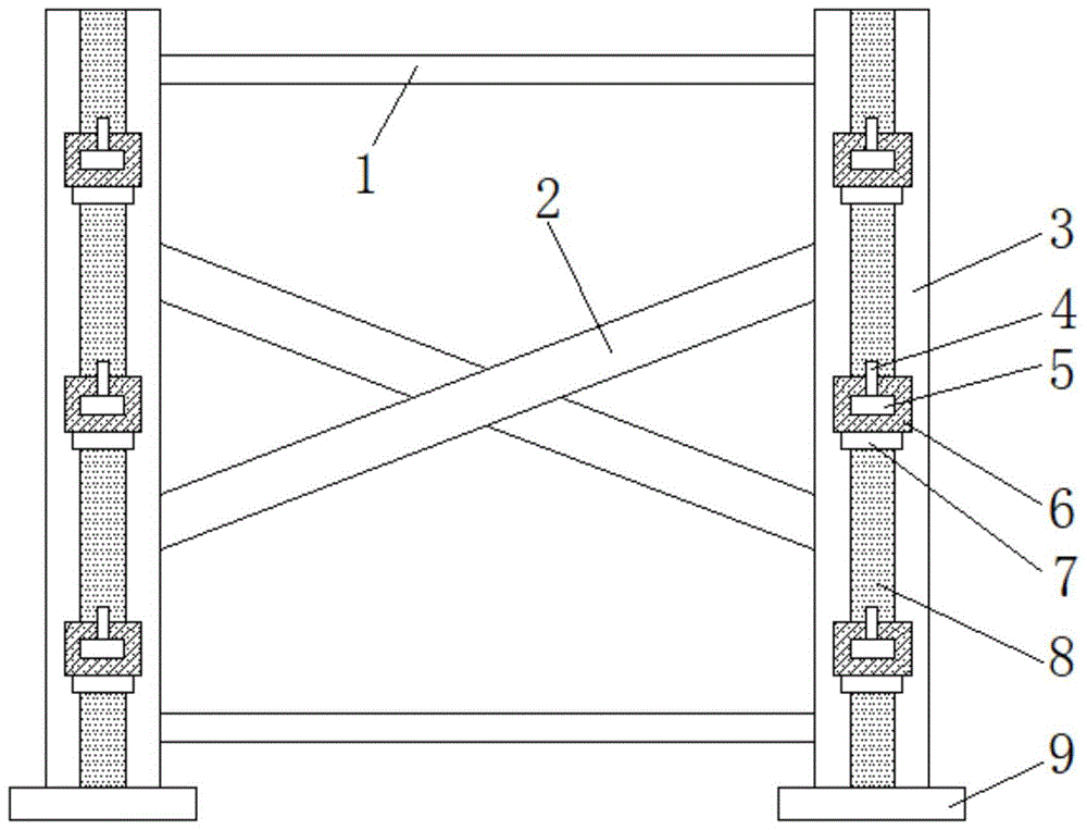 一种悬臂式货架的安装结构的制作方法