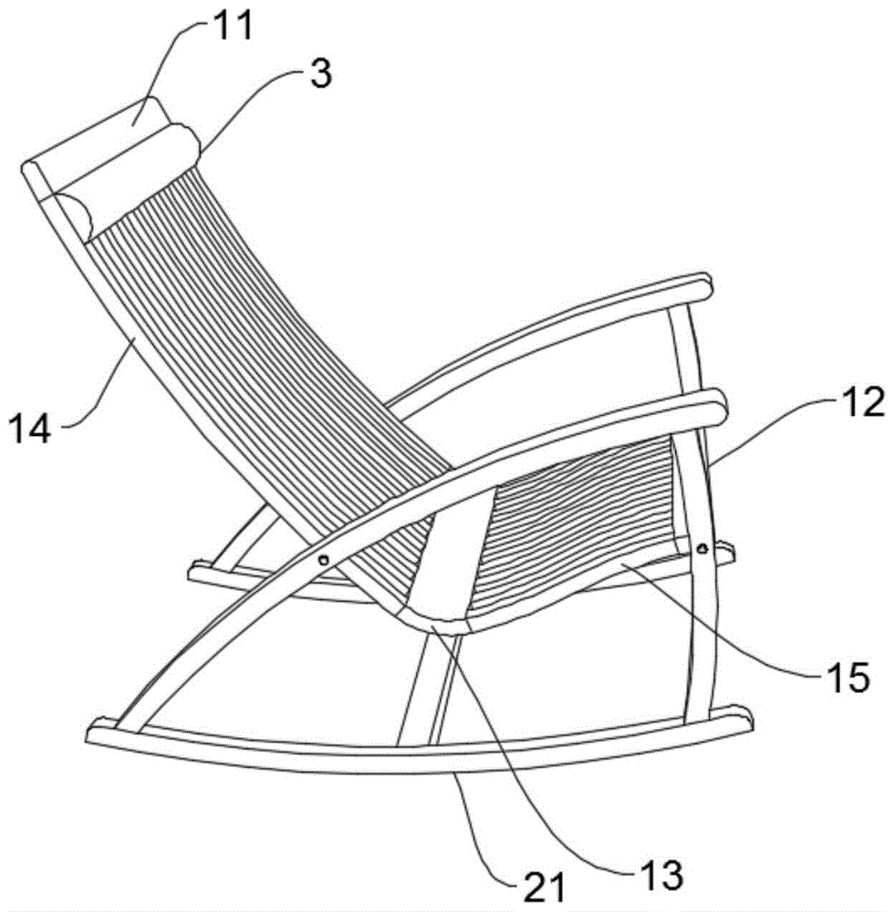 一种简易式实木摇摆椅的制作方法