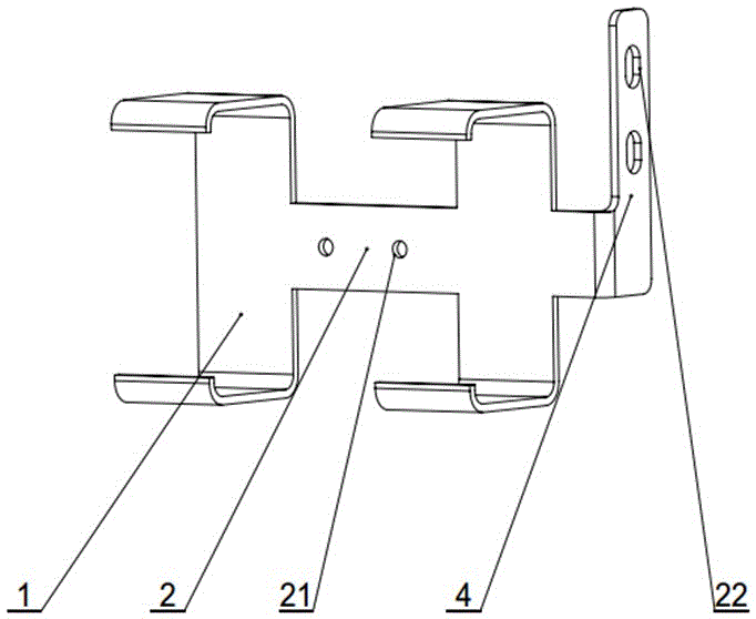 一种叉车护顶架上用于称重显示器安装的装配式安装支架的制作方法
