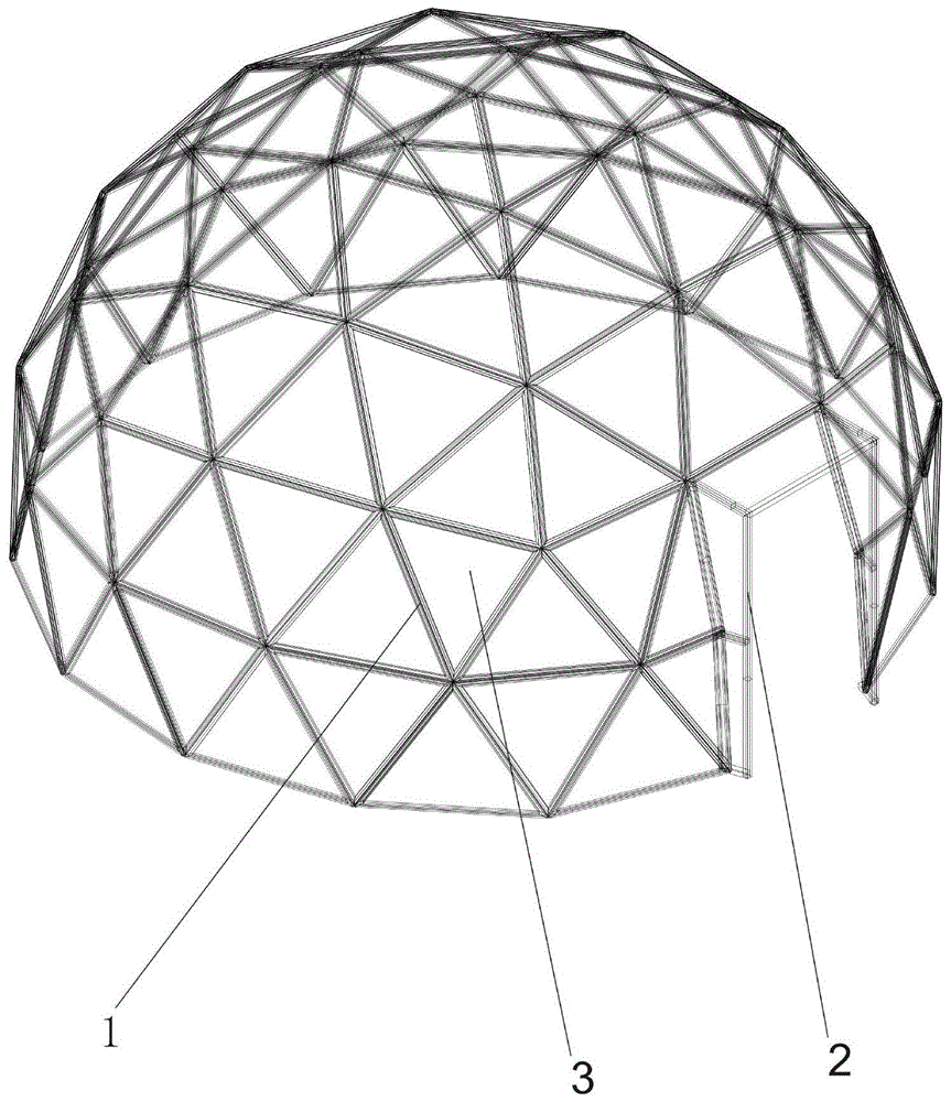 一种中型及大型球形结构玻璃屋的制作方法