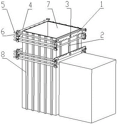 一种双柱模板加固件的制作方法