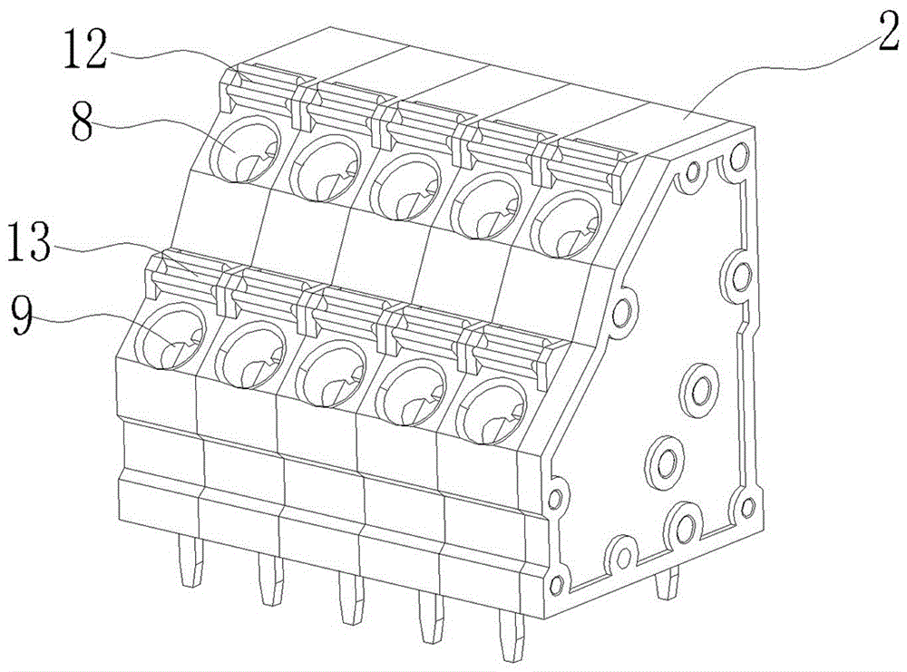 一种双排插座式端子台的制作方法