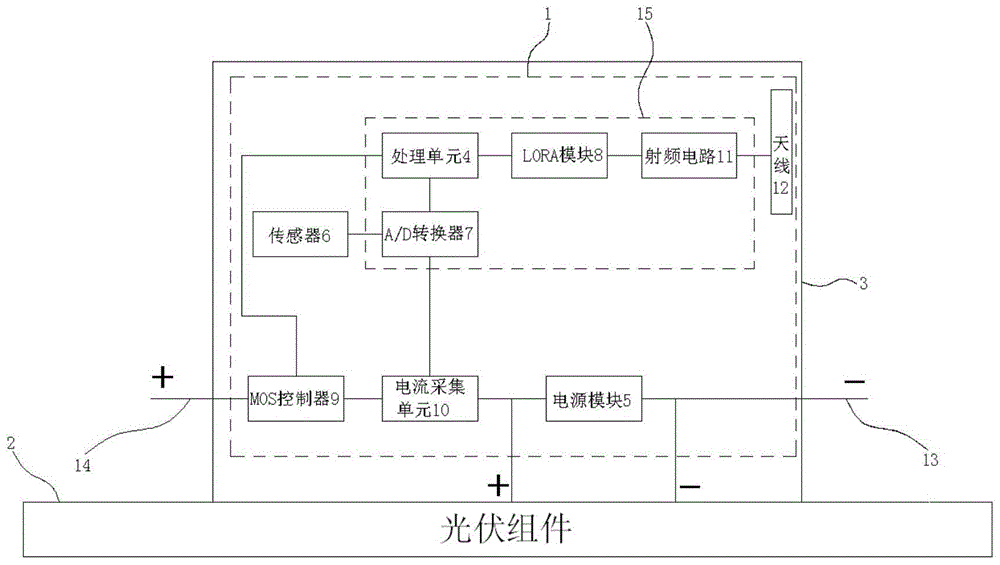 一种基于LORA无线通信的一体化组件监控器及光伏组件的制作方法