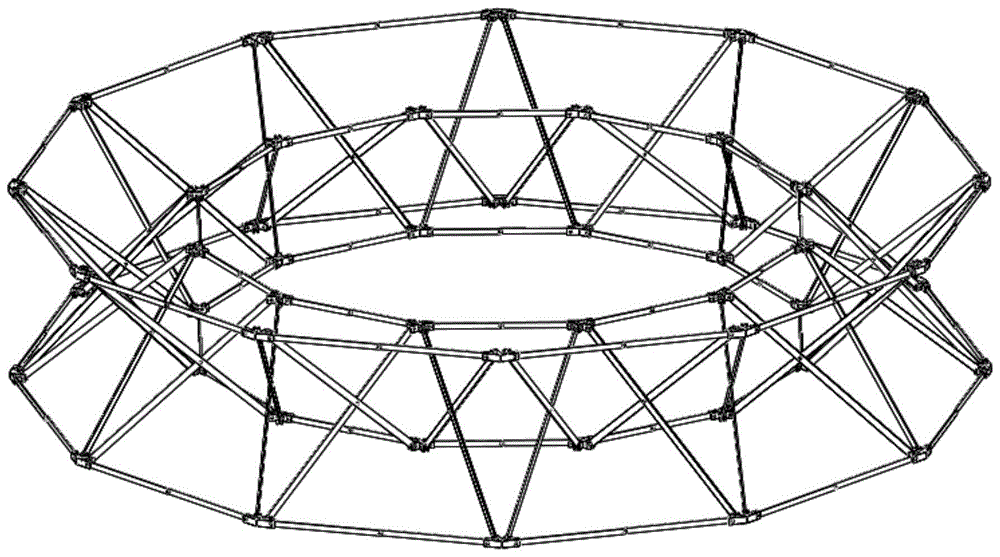 单元阵列式单自由度周边桁架可展开天线机构的制作方法