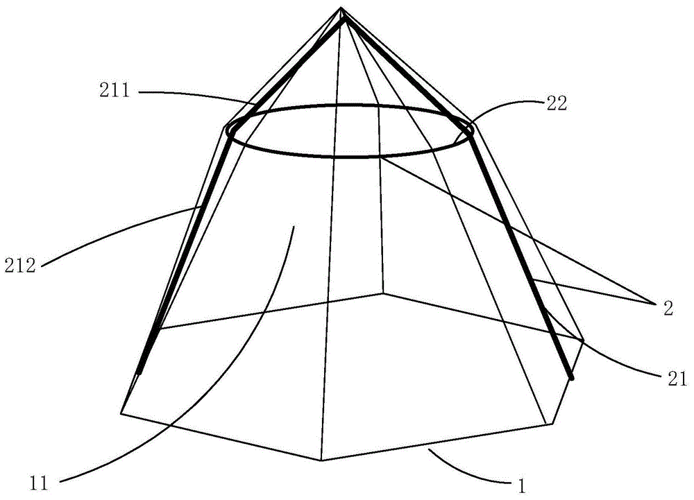 尖顶帐篷支撑组件及尖顶帐篷的制作方法