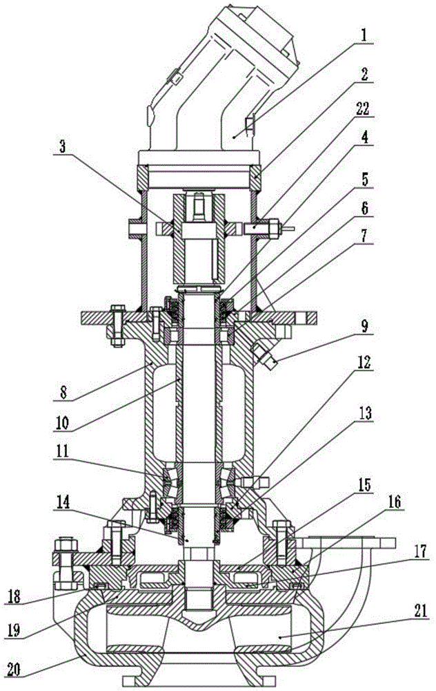 一种液压马达驱动式潜水渣浆泵的制作方法