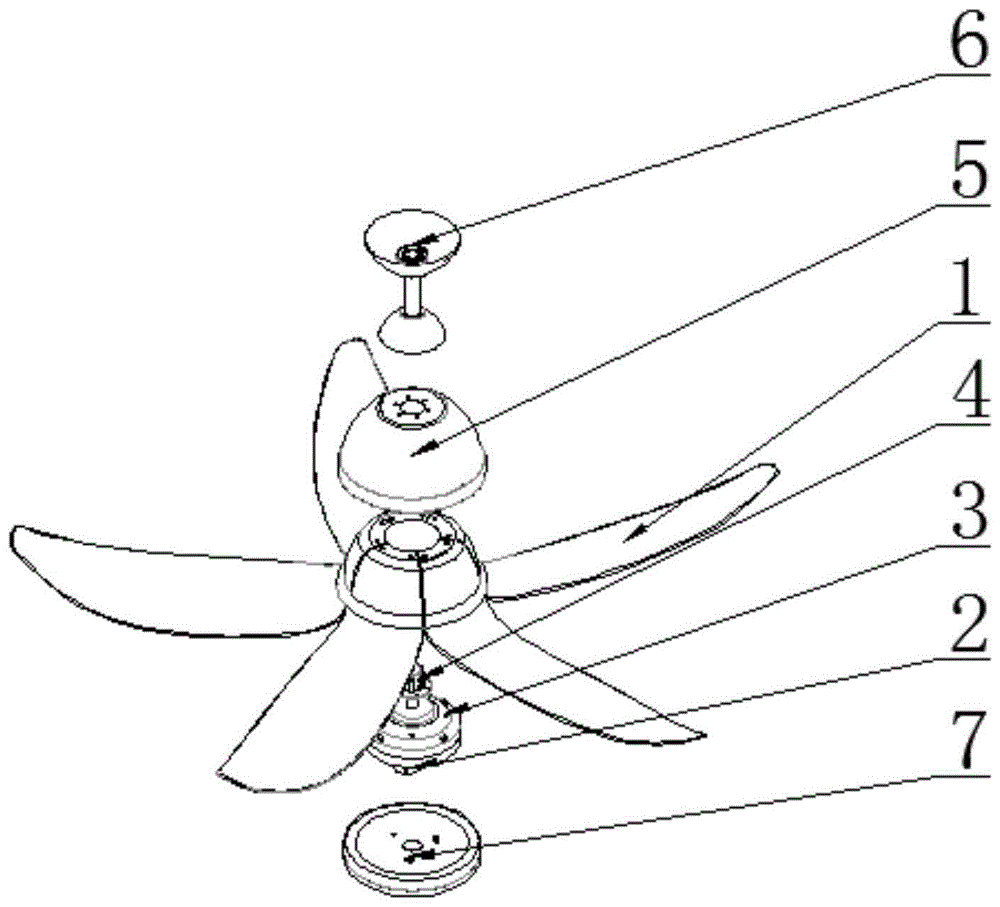 背景技术:目前,传统的风扇,包括装饰吊扇,吊扇灯等,其扇叶在工作时不
