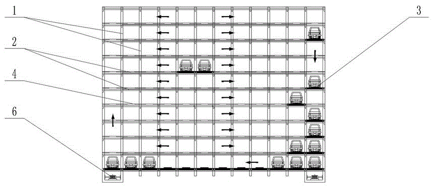 一种环绕式立体停车库的制作方法