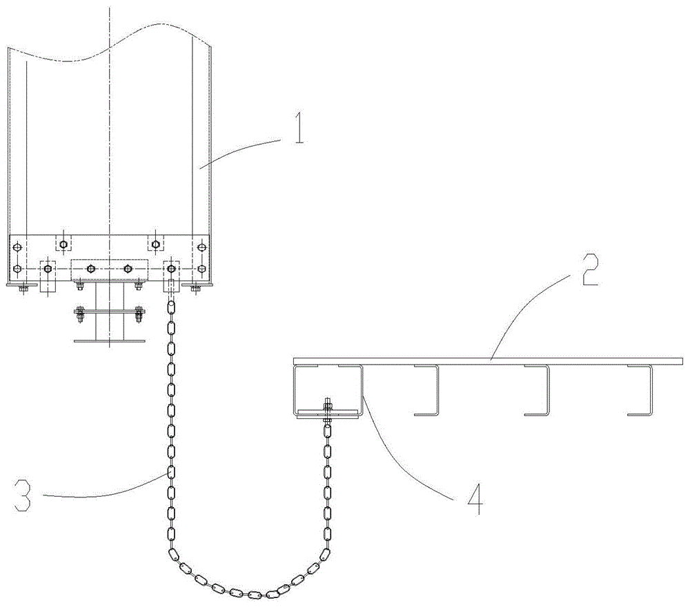 电梯补偿链自然状态连接固定机构的制作方法