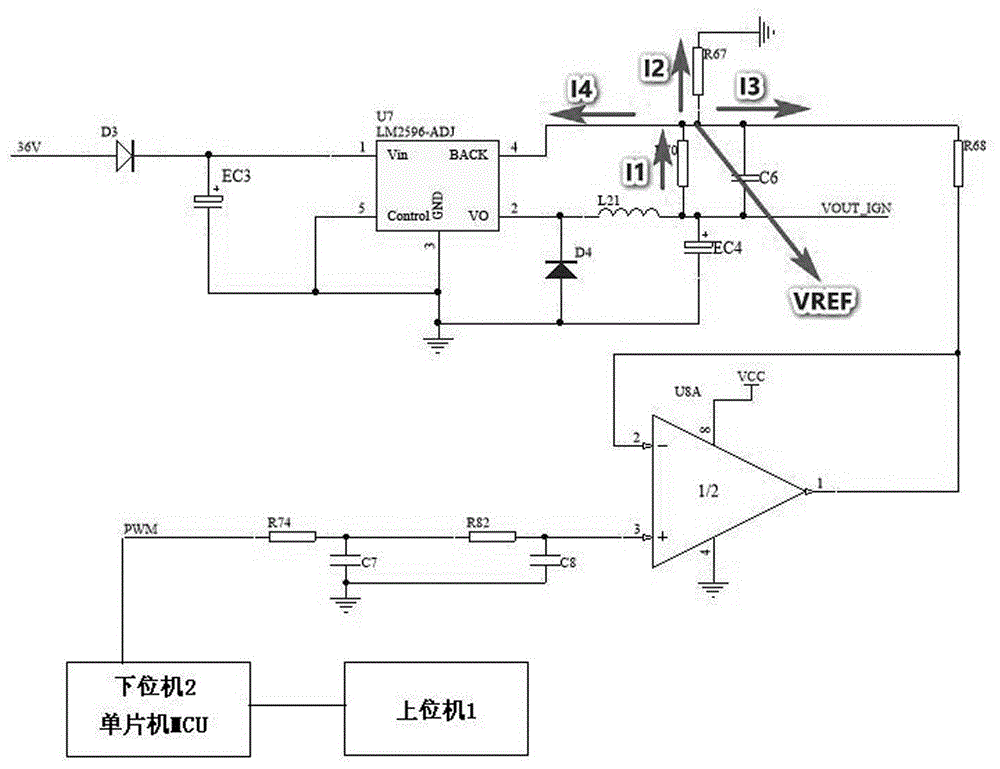 一种基于LM2596的可控高精度电压输出电路及群组的制作方法