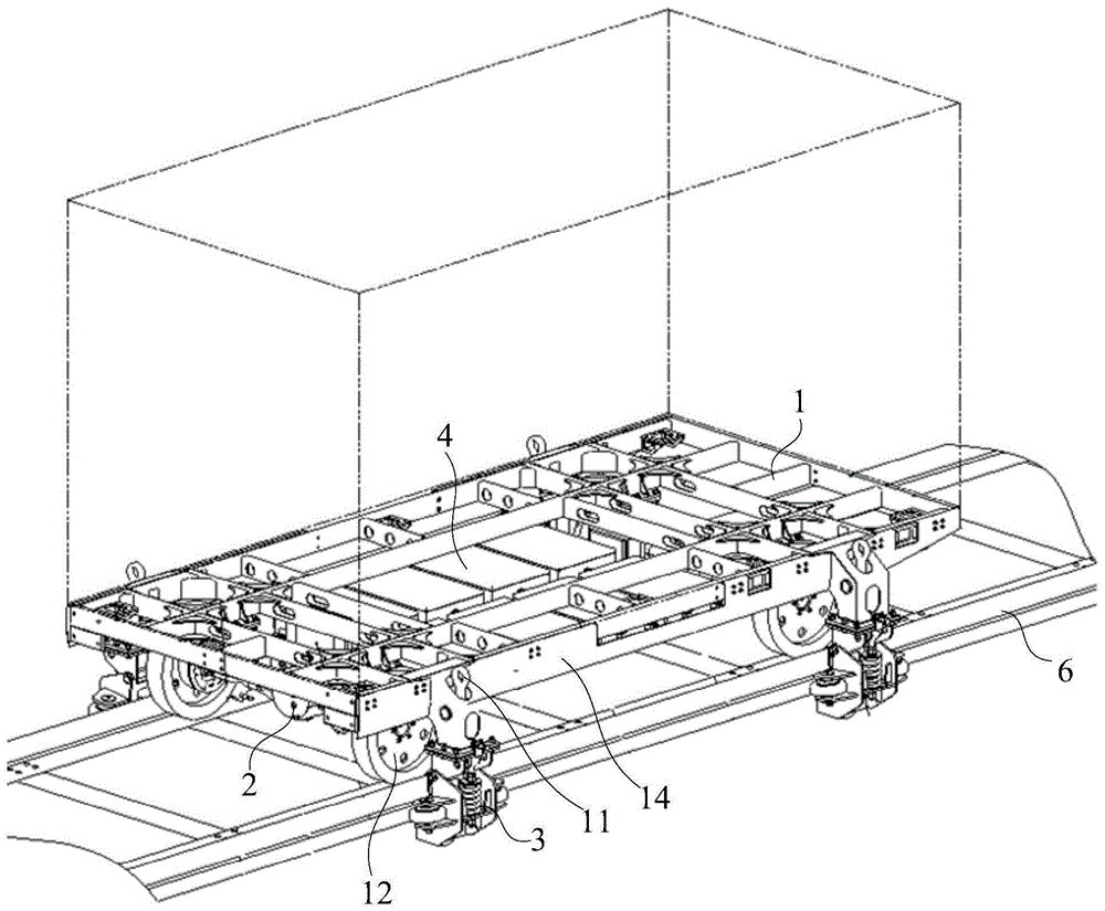 底盘结构和磁悬浮轨道作业车的制作方法