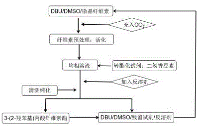 一种3-（2-羟苯基）丙酸纤维素酯的制备方法与流程