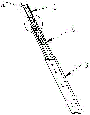 一种双档点按入式的钢珠抽屉滑轨结构的制作方法