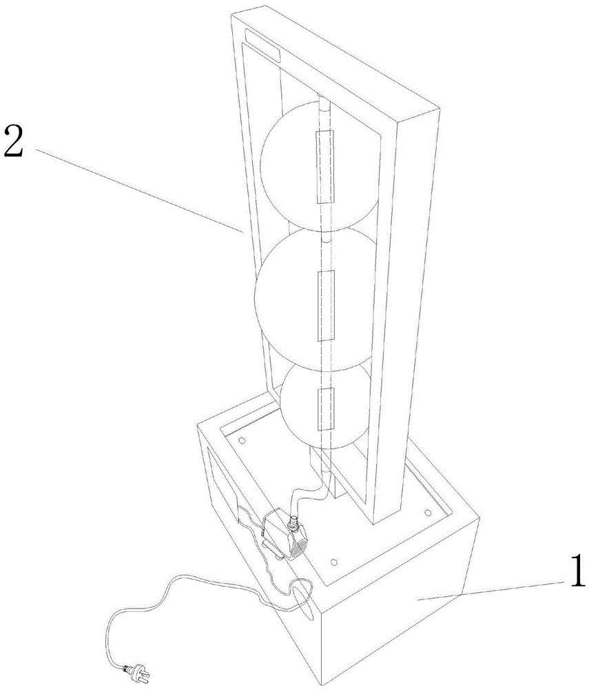 一种雾化流光喷泉的制作方法