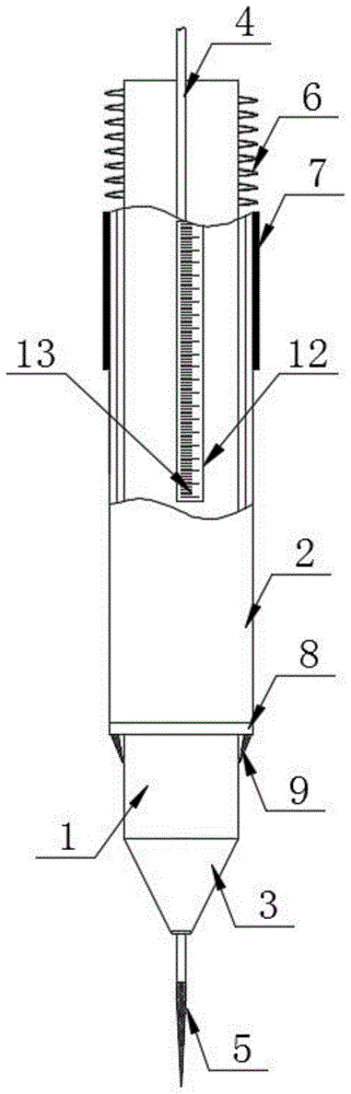 一种脊柱内镜空心带锁穿刺定位装置的制作方法
