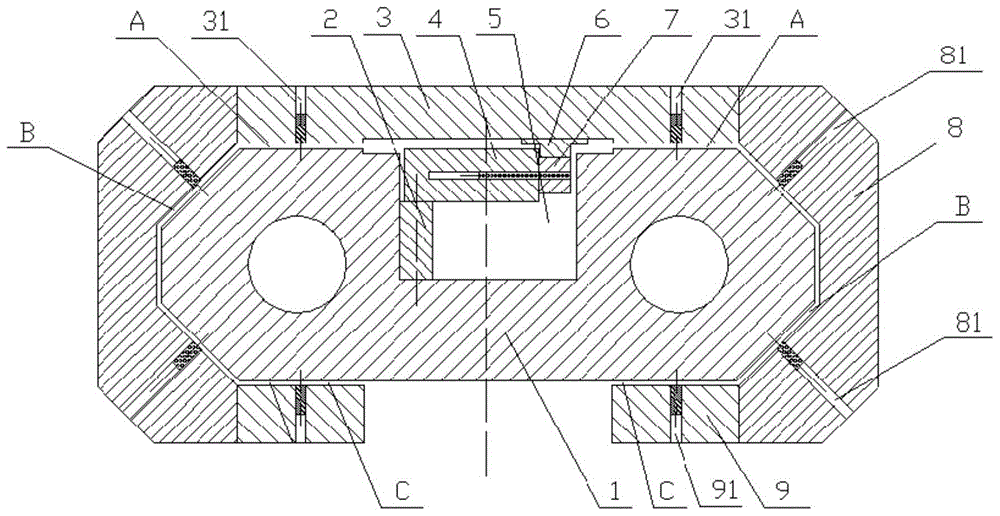 一种全闭式菱形构型的气浮导轨的制作方法
