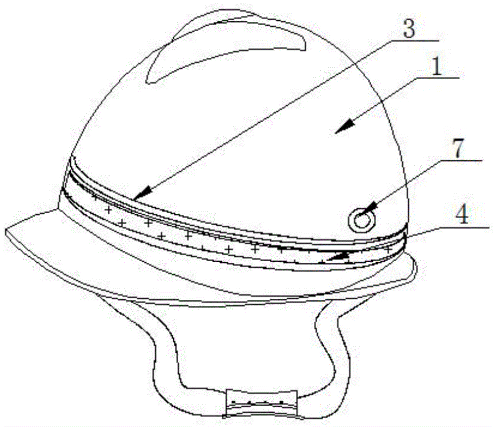 一种荧光警示装置安全帽的制作方法